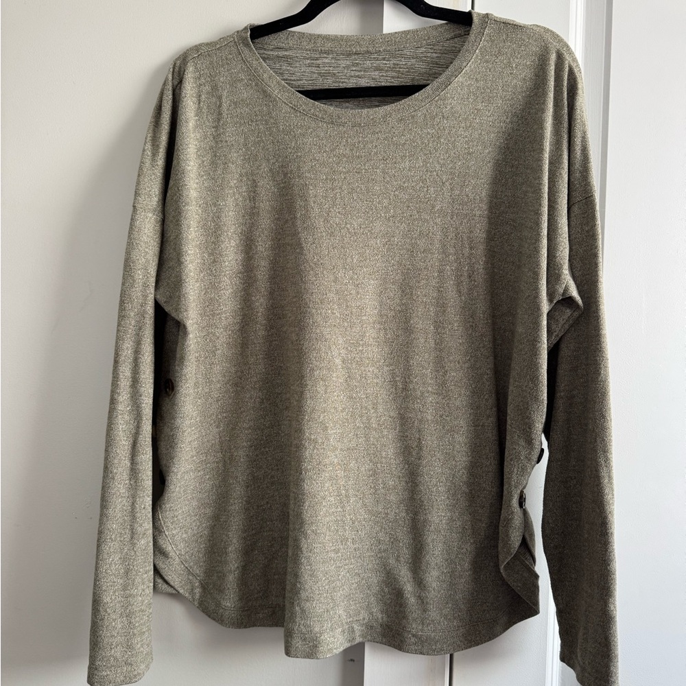 Olive Green Long Sleeve Top